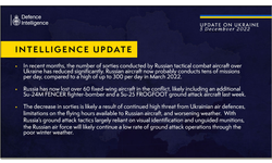 İngiliz istihbarat raporu: "Rus uçaklarının Ukrayna üzerindeki sorti sayısı azaldı"