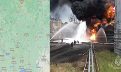 Moskova ile Rostov bölgesi arasında kalan Voronej’deki petrol deposunda yangın!