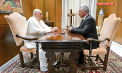 Küba Devlet Başkanı Miguel Diaz-Canel, Papa Francis ile görüştü