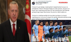 Cumhurbaşkanı Erdoğan, "Manchester City" takımını tebrik mesajı