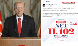 Cumhurbaşkanı Erdoğan: "Asgari ücret hayırlı olsun"