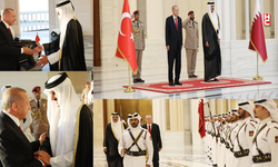 Cumhurbaşkanı Erdoğan, Katar’da resmi törenle karşılandı...