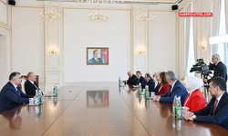 TBMM Başkanı Kurtulmuş, Cumhurbaşkanı Aliyev ve Başbakan Esedov ile görüştü