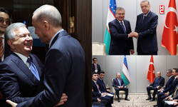 Cumhurbaşkanı Erdoğan, Özbekistan Cumhurbaşkanı Şevket Mirziyoyev ile görüştü