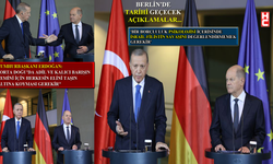 Berlin'de flaş açıklamalar: Erdoğan ve Scholz ortak basın toplantısı düzenledi