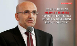 Bakan Mehmet Şimşek: "2024, enflasyonda düşüşün başladığı bir yıl olacak"