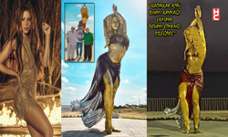 Ünlü şarkıcı Shakira’nın bronz heykeli dikildi...