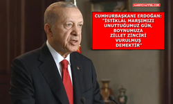 Cumhurbaşkanı Erdoğan'dan "İstiklal Marşı" mesajı...
