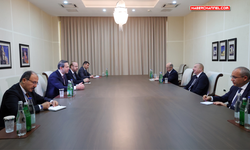 Bakan Alparslan Bayraktar, Azerbaycan Cumhurbaşkanı İlham Aliyev ile bir araya geldi