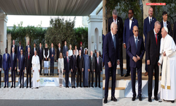 Cumhurbaşkanı Erdoğan, G7 Zirvesi'nde aile fotoğrafı çekimine katıldı...