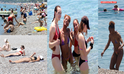 Antalya'da termometreler '41' dereceyi gördü; sahil doldu taştı!..