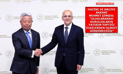 Bakan Mehmet Şimşek, Asya Altyapı Yatırım Bankası Başkanı Jin Liqun ile görüştü