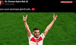 Bakan Bak’tan milli futbolcu Merih Demiral için destek paylaşımı...