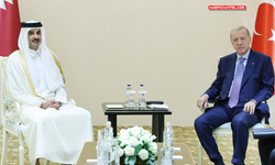 Cumhurbaşkanı Erdoğan, Astana'da Katar Emiri Şeyh Temim bin Hamad Al Sani ile görüştü