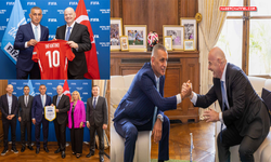 TFF Başkanı Hacıosmanoğlu, Paris'te FIFA Başkanı Gianni Infantino ile görüştü