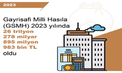 TÜİK:"GSMH 2023'te yüzde 76,8 arttı"