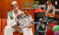 Ünlü oyuncu Cara Delevingne, "Elton John" oldu...