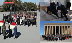 MSB personeli, komutan eşleri ve kadın askerlerden 'Anıtkabir'e ziyaret