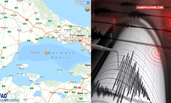 Marmara Denizi'nde 3.7 büyüklüğünde deprem...