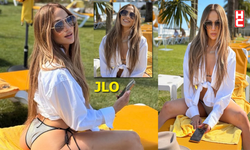 Jennifer Lopez Pontevedra’da bikinili pozlarıyla büyüledi