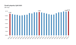 TÜİK: "Ücretli çalışan sayısı yıllık yüzde 1,1 arttı"