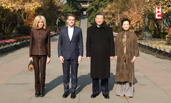 Xi ve Macron, Chengdu kentinde bir araya geldi