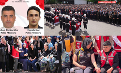 Tekirdağ'da şehit 2 polis memuru için tören