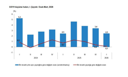 TÜİK: "Türkiye ekonomisi 1'nci çeyrekte yüzde 2,5 büyüdü"