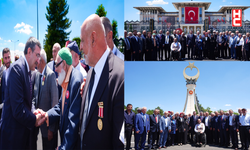 Cumhurbaşkanlığı Külliyesi'ndeki anıtta, 15 Temmuz şehitleri anıldı