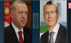 Cumhurbaşkanı Erdoğan, Letonya Cumhurbaşkanı Edgars Rinkevics ile görüştü