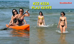 Yaprak Medine ve Hande Hancı'nın plaj keyfi