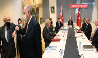  Cumhurbaşkanı Erdoğan, İngiltere Başbakanı Johnson ile görüştü