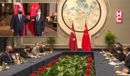 Dışişleri Bakanı Çavuşoğlu, Çin'de Çin Dışişleri Bakanı Wang Yi ile görüştü