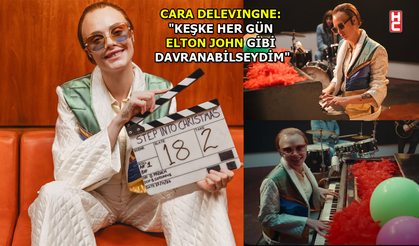 Ünlü oyuncu Cara Delevingne, "Elton John" oldu...