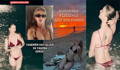 Yasemin Allen'den gece deniz keyfi! paylaşımları nefes kesti