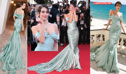 Dilan Çiçek Deniz, Cannes'da ışıltılı ve zarif stiliyle büyüledi