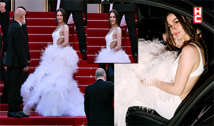 Cannes kırmızı halısında göz alıcı görünüm: Demet Özdemir büyüledi