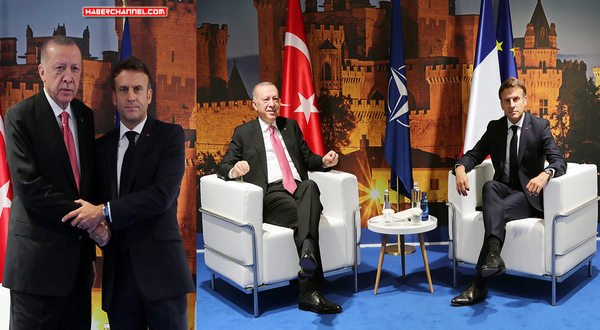 Cumhurbaşkanı Erdoğan, Emmanuel Macron ile görüştü
