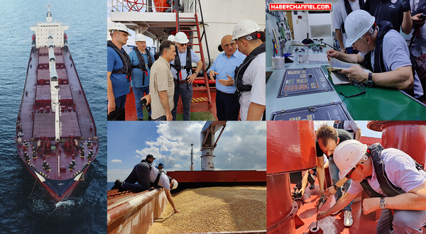Tahıl yüklü gemi Razoni'de denetleme tamamlandı 