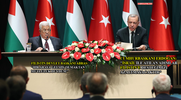 Cumhurbaşkanı Erdoğan, Filistin Devlet Başkanı Abbas ile ortak basın toplantısı...