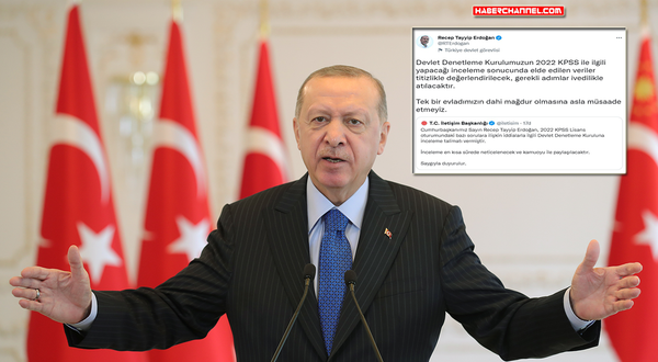 Erdoğan'dan '2022 KPSS' açıklaması: "Tek bir evladımızın mağdur olmasına müsaade etmeyiz"