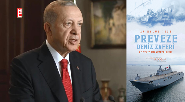 Cumhurbaşkanı Erdoğan'dan 'Preveze Deniz Zaferi' anması...