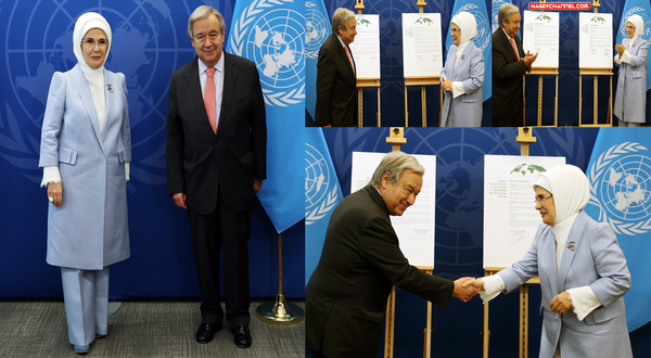 Guterres ve Emine Erdoğan, ‘Sıfır Atık Projesi’ için iyi niyet beyanı imzaladı...