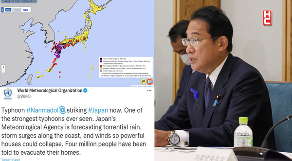 Japonya’yı 'Nanmadol' tayfunu vuruyor