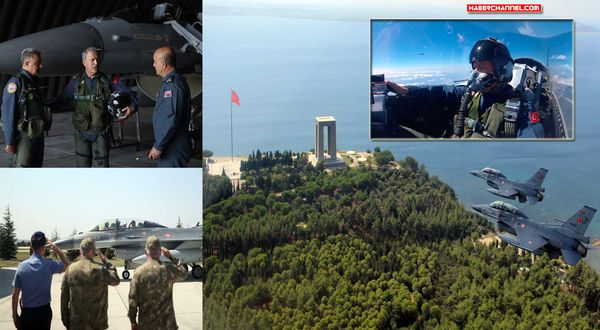 Bakan Hulusi Akar'dan Ege Denizi üzerinde F-16 ile özel uçuş