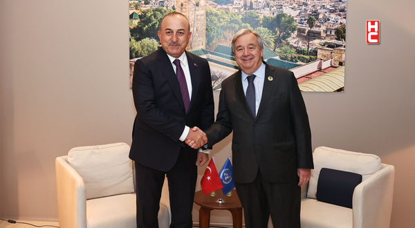 Bakan Çavuşoğlu, Fas'ta BM Genel Sekreteri Guterres ile görüştü