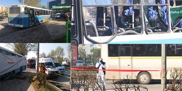 Bursa'da infaz koruma memurlarını taşıyan otobüse EYP'li saldırı: 1 şehit , 4 yaralı