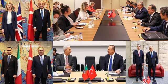 Dışişleri Bakanı Çavuşoğlu, Brüksel’de mevkidaşlarıyla ikili görüşmeler yaptı