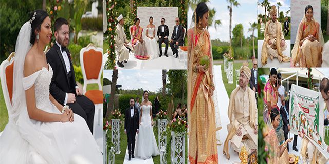 Pakistan ve Hindistanlı çift, Antalya'daki düğünle evlendi