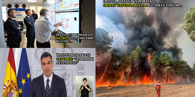 Fransa, İspanya ve Portekiz orman yangınlarıyla mücadele ediyor...